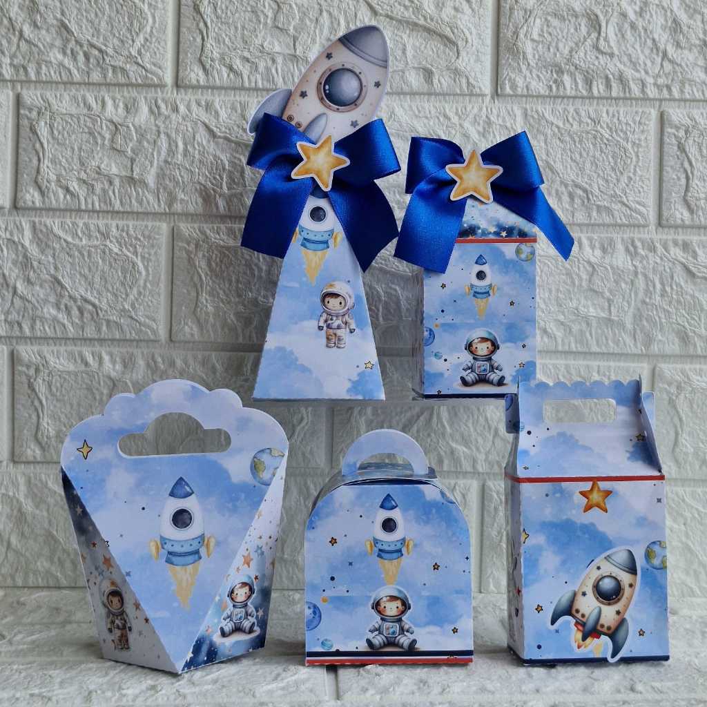 Tema Astronauta Caixinhas Personalizadas Lembrancinhas para Aniversário Mimos Surpresa de Aniversário