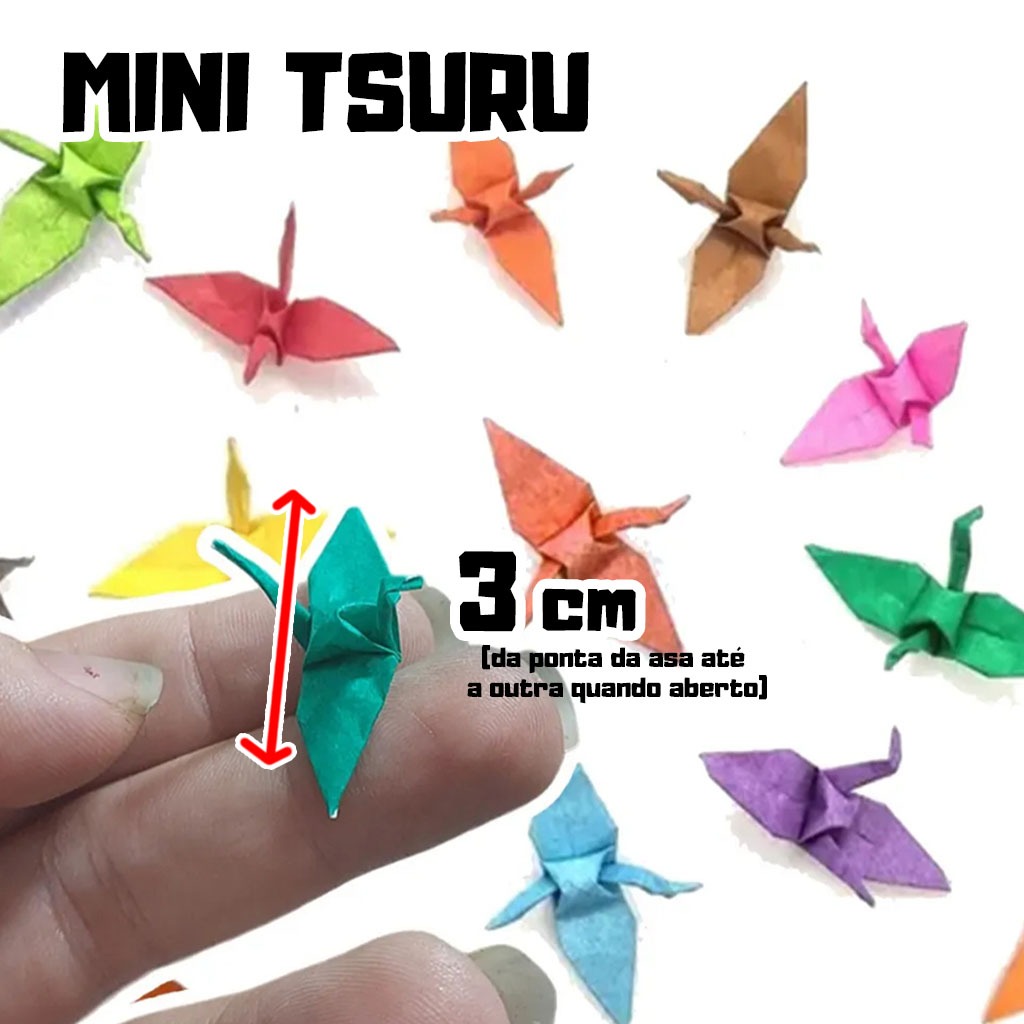 50 Mini Tsuru (3cm) para artesanato e festas ( origami pássaro japonês ) Pronta entrega em Oferta na Shopee