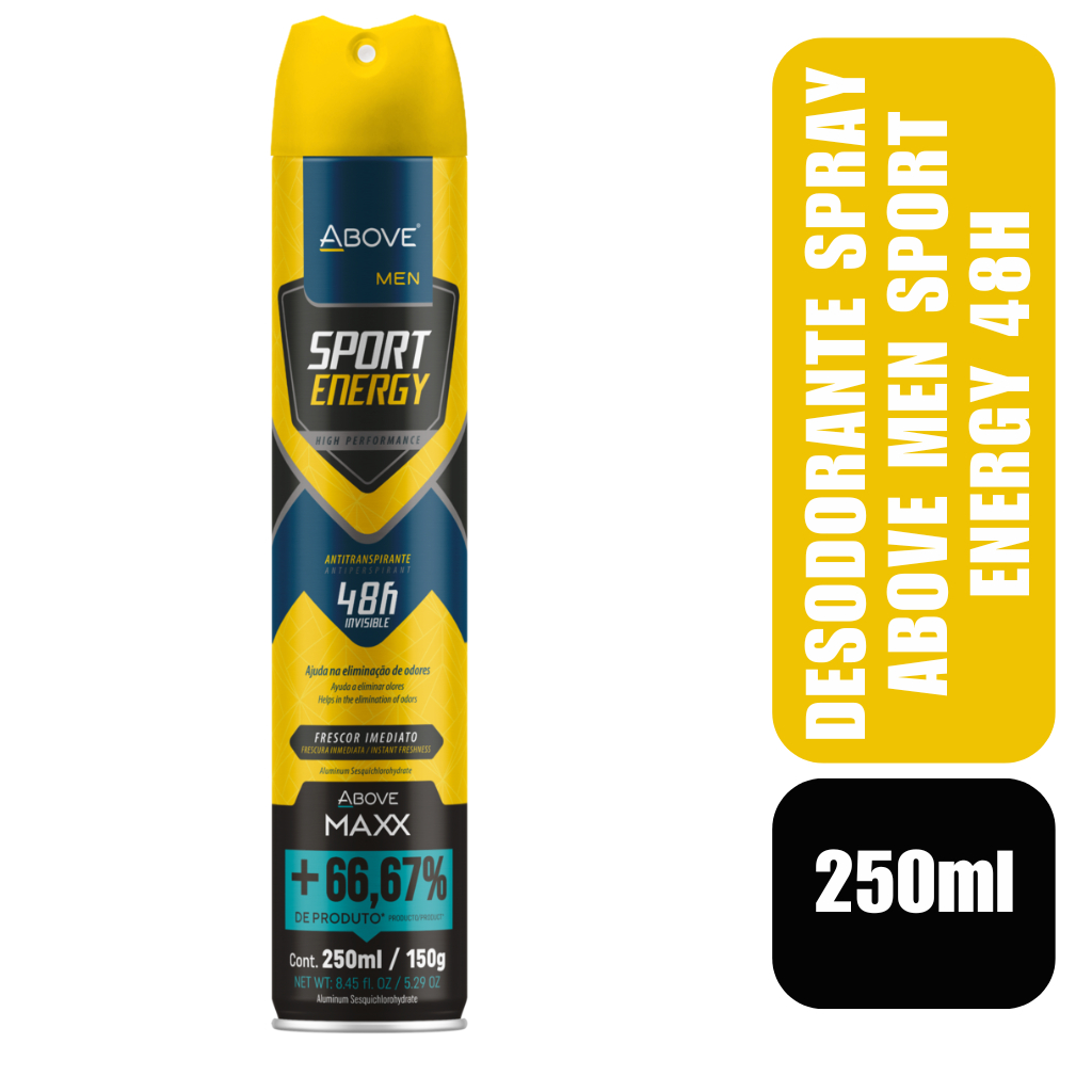 Desodorante Spray Above Men Sport Energy 48h 250ml