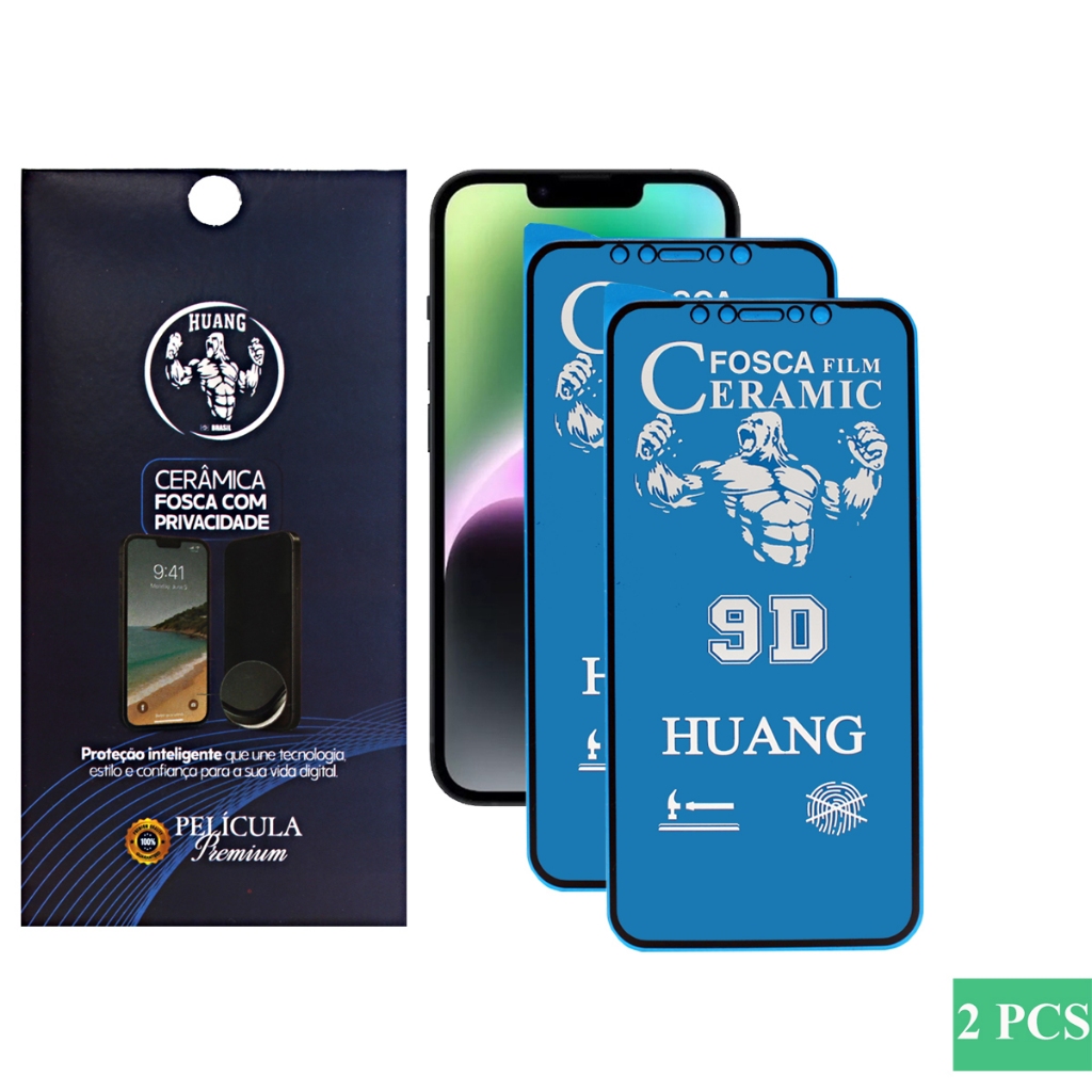 Kit 2 Películas Cerâmica Fosca Privacidade para iPhone Huang em Oferta na Shopee