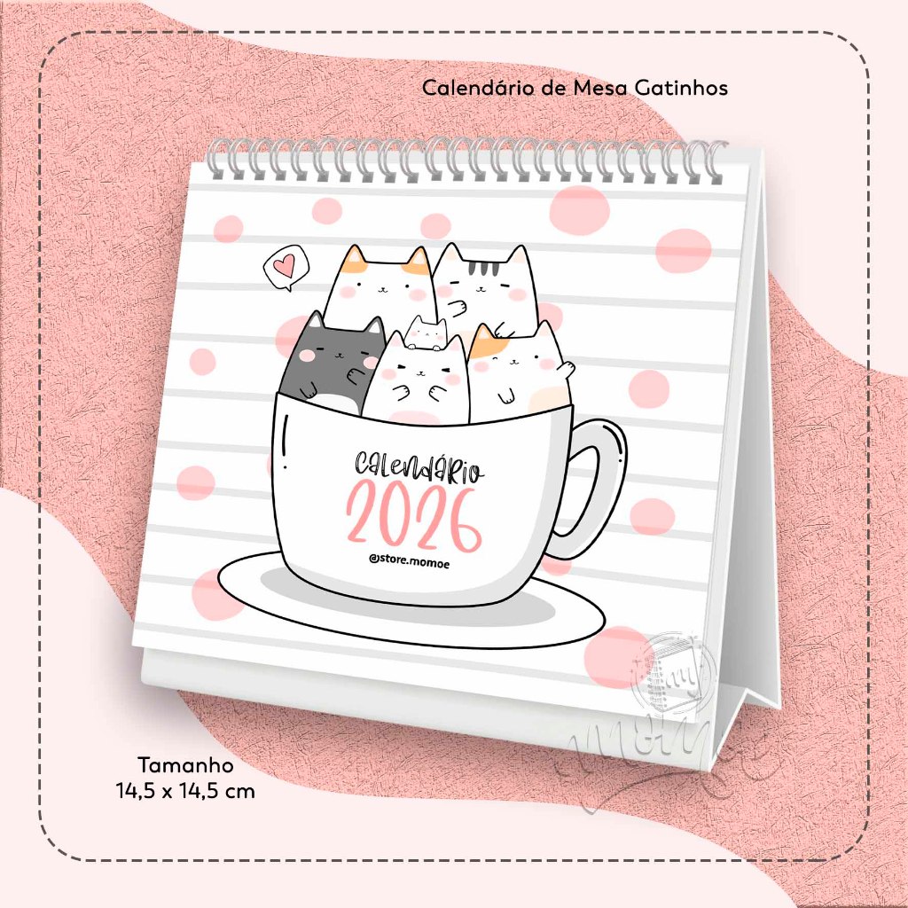 Calendário de Mesa 2026 Vários modelos em Oferta na Shopee