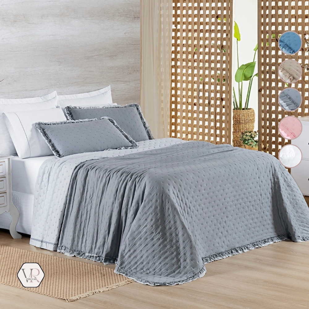 Cobre Leito Alice 3 Peças 200 Fios Micropercal | Enchimento Ultra Soft, Matelado Ultrassônico em Oferta na Shopee