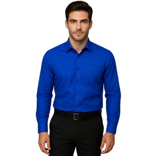 Camisa Social Masculina Manga Longa Microleve Não Amassa Com Bolso em Oferta na Shopee