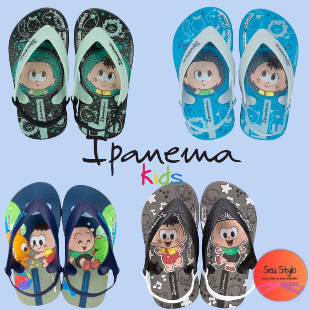 Chinelo/Sandália Menino Ipanema baby Turma da Mônica- Cebolinha/Cascão Original