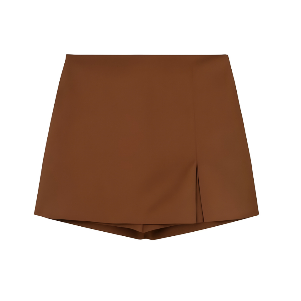 Short Saia Feminino Cintura Alta Cores Lisas Envio Imediato
