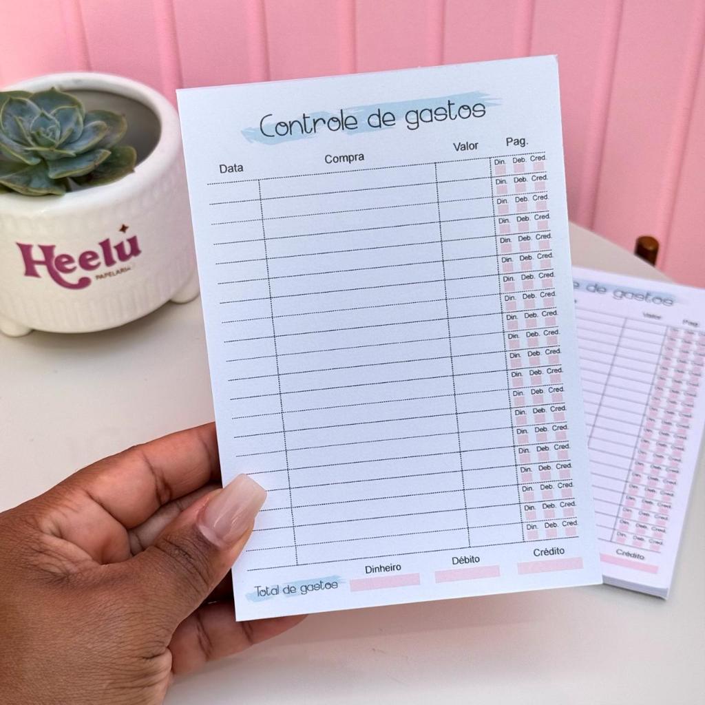 Bloco Controle de Gastos - Bloco de Notas em Oferta na Shopee