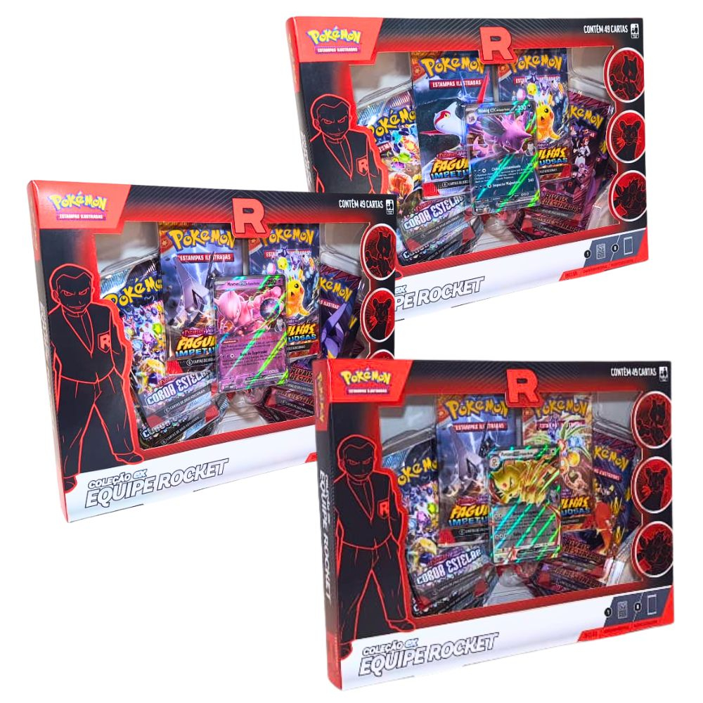 Box Pokémon Coleção EX Equipe Rocket Copag Lacrado - Cartas Pokemon TCG Originais Oficial