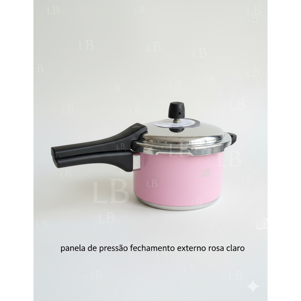 PANELA DE PRESSÃO 2,5 LITROS FECHAMENTO EXTERNO ALUSOL - ROSA em Oferta na Shopee