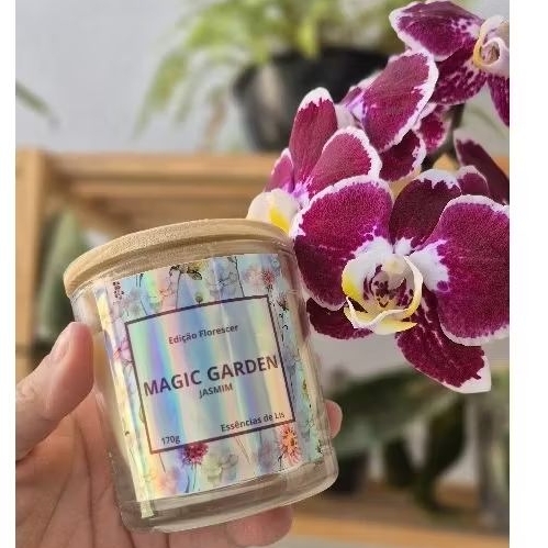 Vela Aromática Jasmim 170g Vela Decorativa Presente Aromaterapia Relaxamento