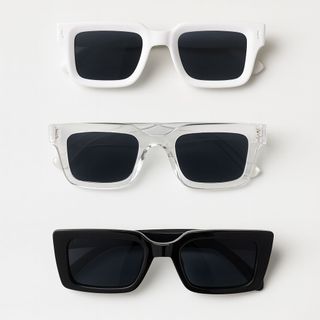 Oculos de sol quadrado retro vintage unissex retro proteçao uv400