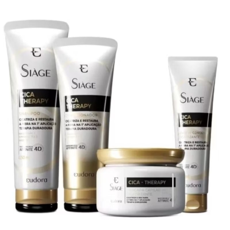 Eudora Siàge cica Therapy, Shampoo +Condicionador +máscara +Leave in