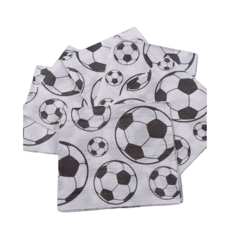 100 Guardanapo Festa Futebol 20x21cm Guardanapos de Papel Aniversário Futebol Decoração Festa Menino Bola Gol Futebol
