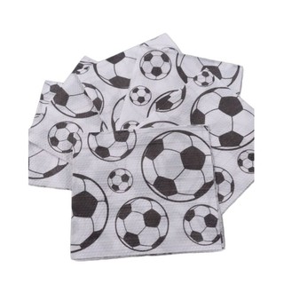 100 Guardanapo Festa Futebol 20x21cm Guardanapos de Papel Aniversário Futebol Decoração Festa Menino Bola Gol Futebol