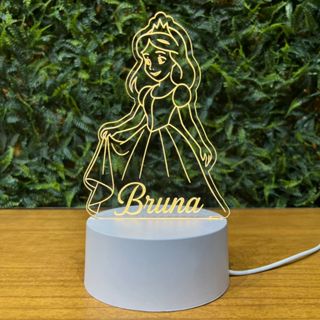Luminária Princesa com Nome Personalizado – Presente Mágico para Meninas em Oferta na Shopee