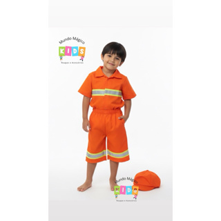 Fantasia Gari Infantil Masculina Lixeiro Inf Reciclagem coletor de lixo Menino com boné em Oferta na Shopee
