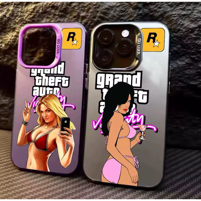 Capinha Capa Anti-impacto de GTA para iPhone xs max xr 7/8 13 14 15 16 12 11 pro max plus normal case