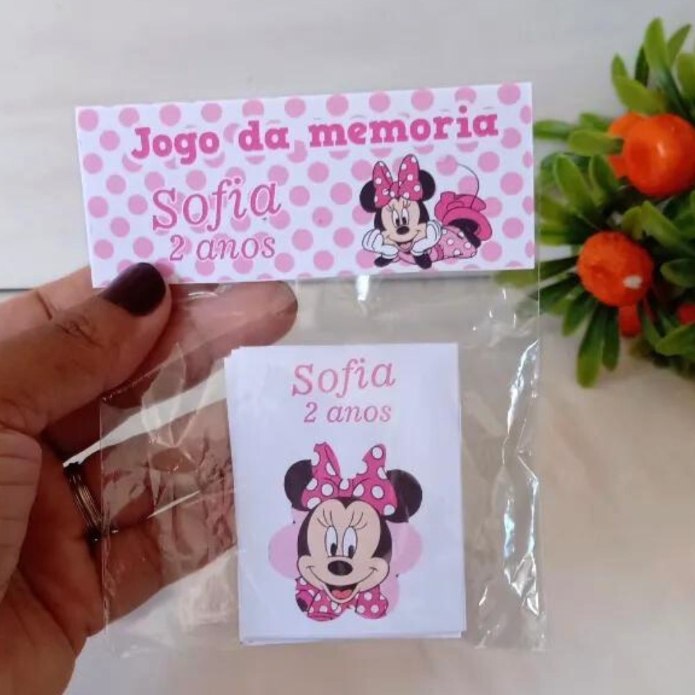 10/20/30/40 jogos da memória Mine rosa personalizados para festas temático lembrancinhas mimos aniversario infantil