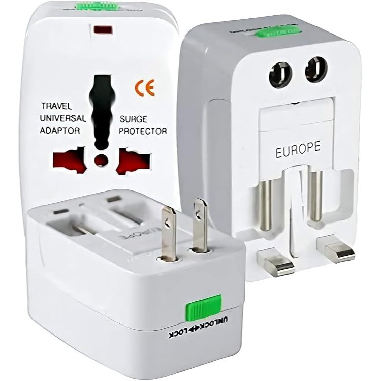 Adaptador de Tomada Universal Para Viagem Padrão Internacional Europa UK Asia EUA JP