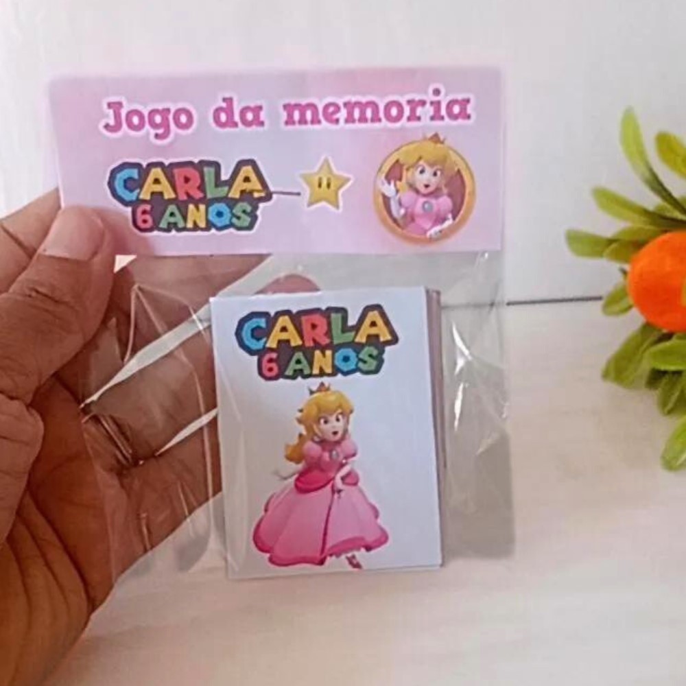10/20/30/40 jogos da memória Princesa peach personalizados para festas temático lembrancinhas mimos aniversario infantil