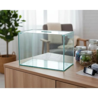 Aquário 5 litros Retangular 25x13x18cm  para Peixes e Plantas de Vidro incolor com Tampa decorativo n2 em Oferta na Shopee