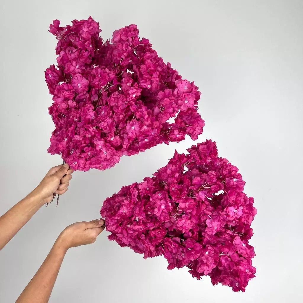Kit 10 a 40 Flores 45cm Flor Cerejeira artificial Decoração Casa - A-520 COR: ROSA FÚCSIA