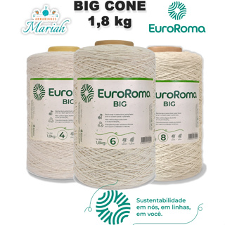Barbante Cru EuroRoma Big Cone 1,8 Kg em Oferta na Shopee