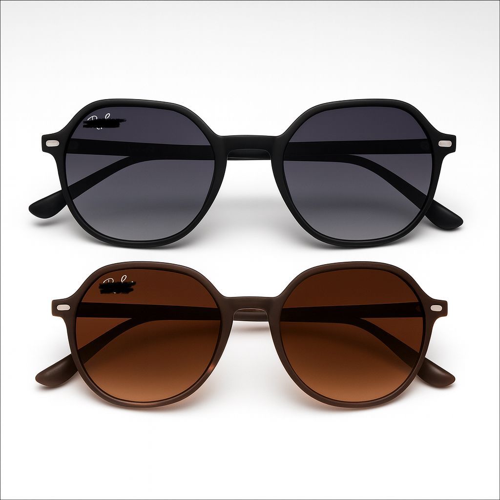 oculos de sol redondo estilo empresarial vintage retro unisse proteçao uv400