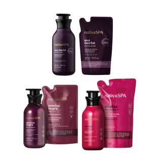 Nativa Spa: Loção Corporal/Refil - Ameixa, Ameixa Negra, Uva Merlot, Ameixa Intensa, Cereja Rouge, Orquídea Lumiere