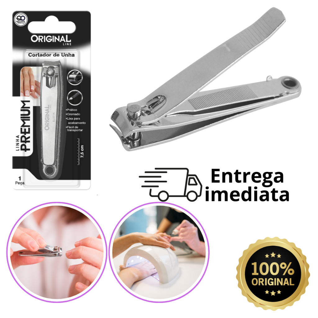 Cortador de Unha Premium Cromado com Lixa – Alta Precisão e Durabilidade em Oferta na Shopee