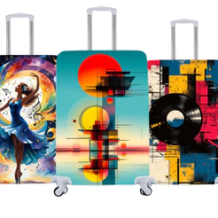 Capa de Mala Artes Abstratas e Minimalistas – Proteção e Estilo Moderno