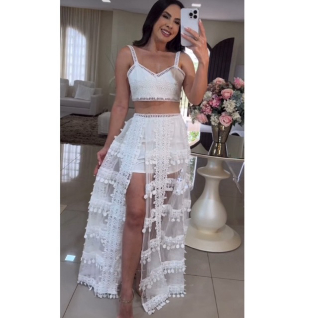 Cropped Renda Guipir: Onde Comprar | BuscaProdutos