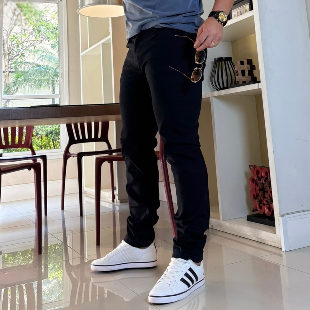 Calça Masculina Jeans PLUS SIZE C Elastano Premium Casual Tam 36 a 56 Estica Leve e Confortável