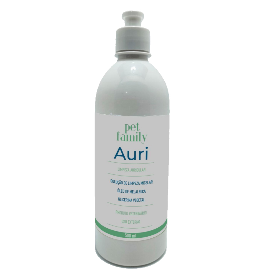 AURI - Higiene e Limpeza Micelar de Ouvidos Pet Family 500ml - limpa orelhas pet