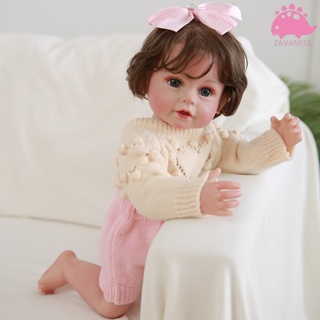 Boneca reborn bonito cabelo curto menina 100% silicone crianças bonecas ZAVANESE em Oferta na Shopee