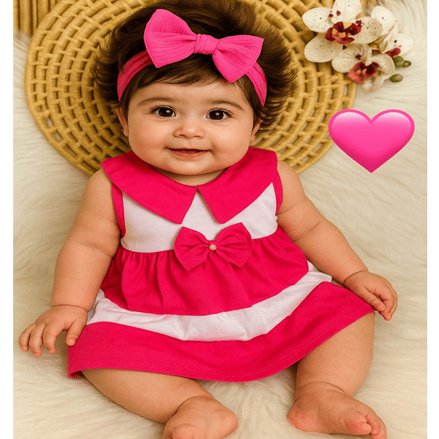 Vestidinho de bebe menina roupa para bebe menina estilosa verão calor em Oferta na Shopee