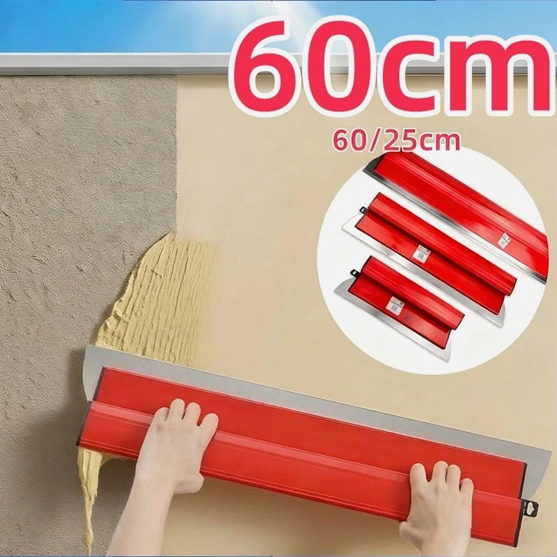 25/60cm Desempenadeira Aço Inox com Lâmina Flexível Lisa Para Massa Corrida com Troca de Lâmina em Oferta na Shopee