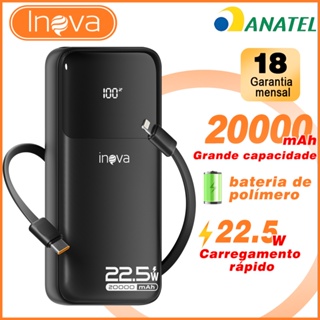INOVA power bank 20000 mah turbo Carregador Portátil Universal Original Com cabo de dados 10000mAh em Oferta na Shopee