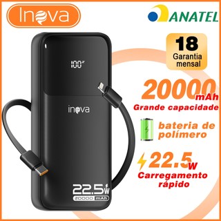 INOVA power bank 20000 mah turbo Carregador Portátil Universal Original Com cabo de dados…