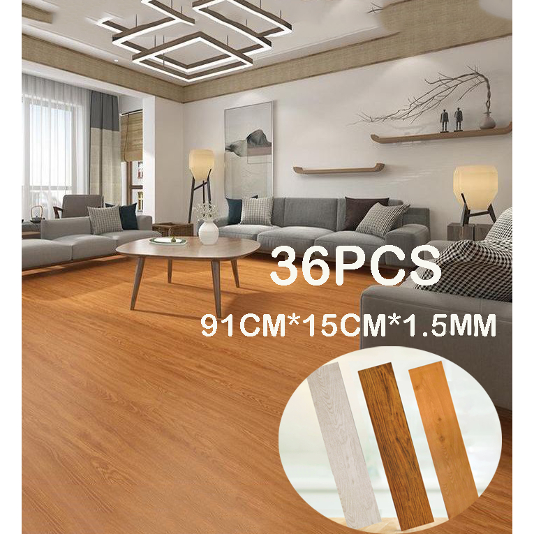 Adesivo de Piso Madeira Antiderrapante Lavável 36 Peças Auto Colante 5㎡ em Oferta na Shopee