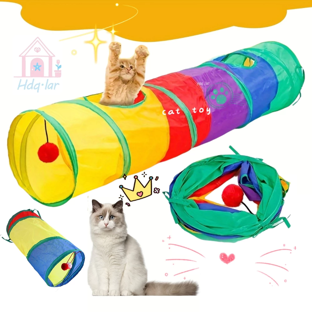 Brinquedo Para Pets Túnel Labirinto Para Gatos Colorido