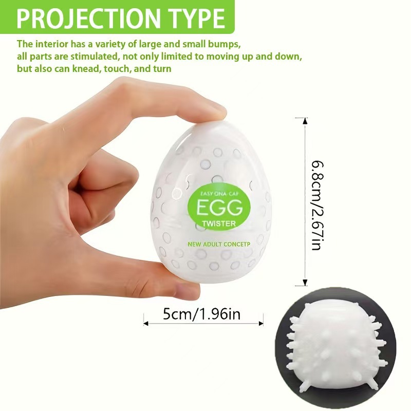 Ovos Masturbador Masculino Egg Lacrado texturizados Silicone Macio SEX SHOP — imagem 2 de 2