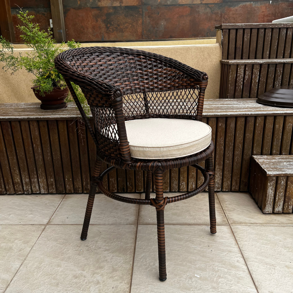 Cadeira Hotel Cor Estrutura Alumínio Fibra Sintética Junco Varanda Jardim Área Externa