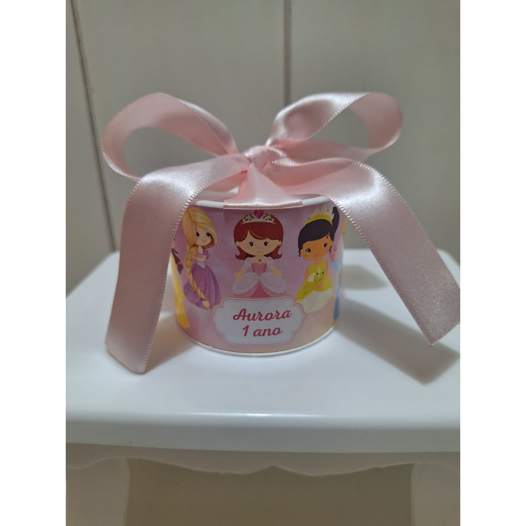 KIT  TUBOLATAS Personalizadas PRINCESAS CUT BABY Lembrancinhas Mimos Maternidade/Aniversário/chá de Bebê