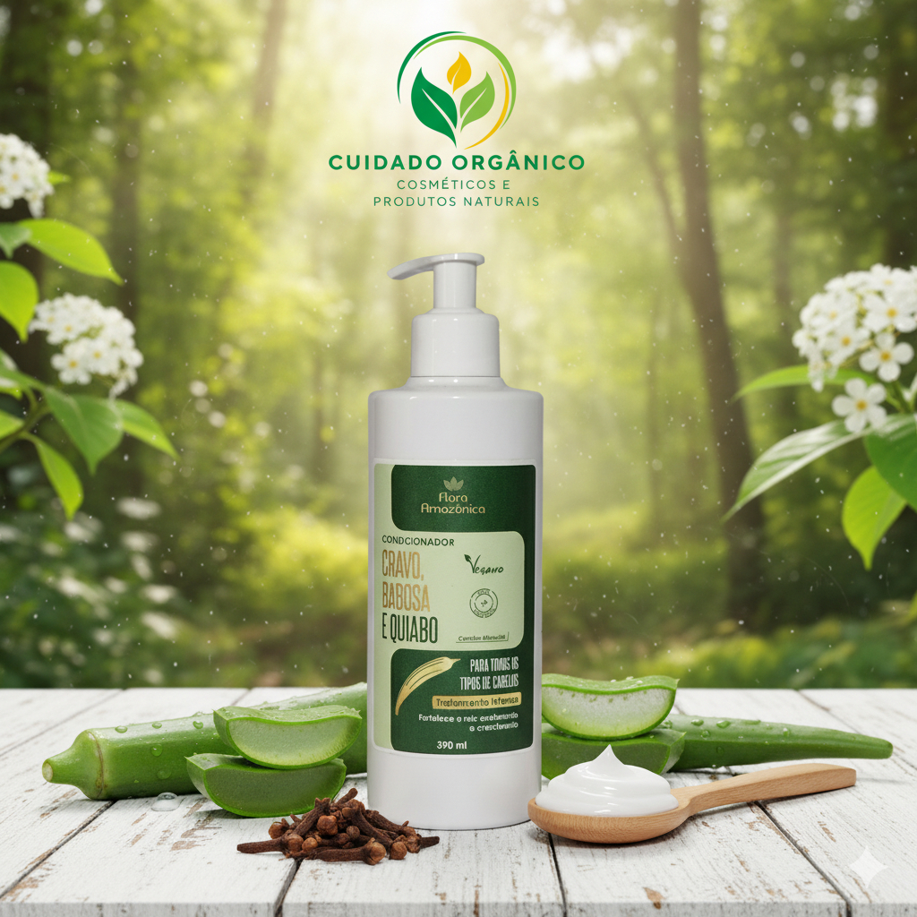 Condicionador de glicerina cravo, babosa e quiabo – 390ml
