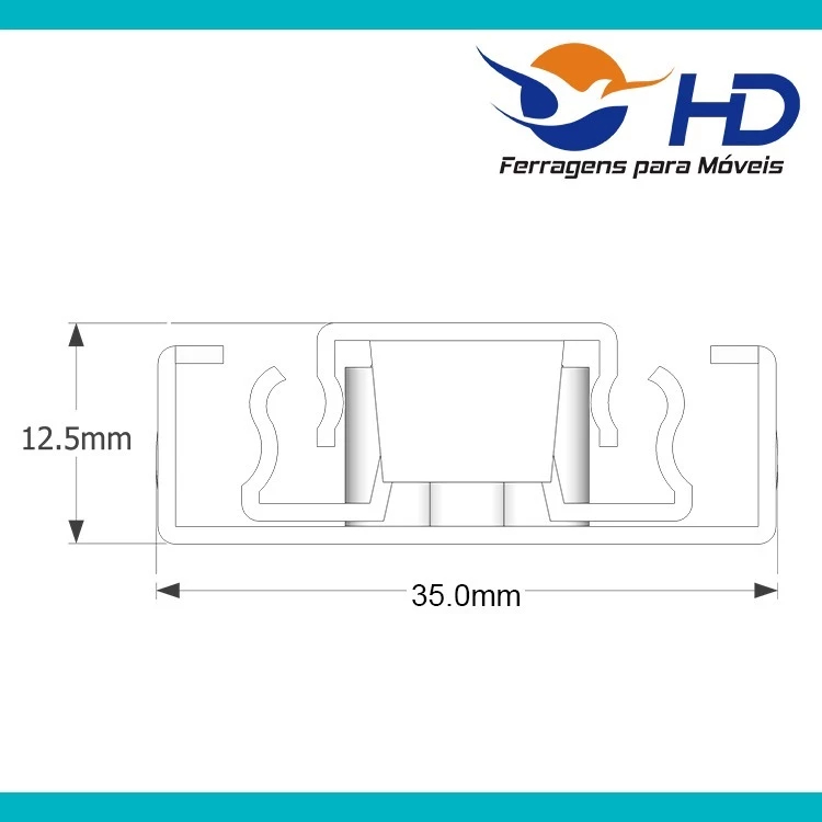 Kit 2 Corrediças de gaveta Trilho Telescópica Light com Parafusos | 25cm | 30cm | 35cm | 40cm | 45cm | Hd Ferragens — imagem 2 de 2
