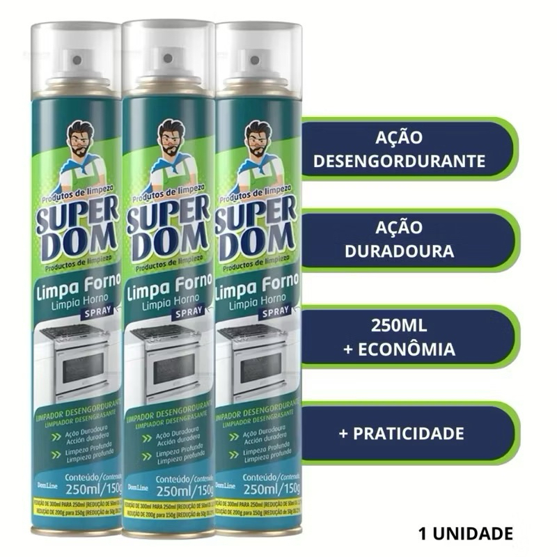 Spray Limpa Forno Domline Micro Ondas Desengordurante 250 ml