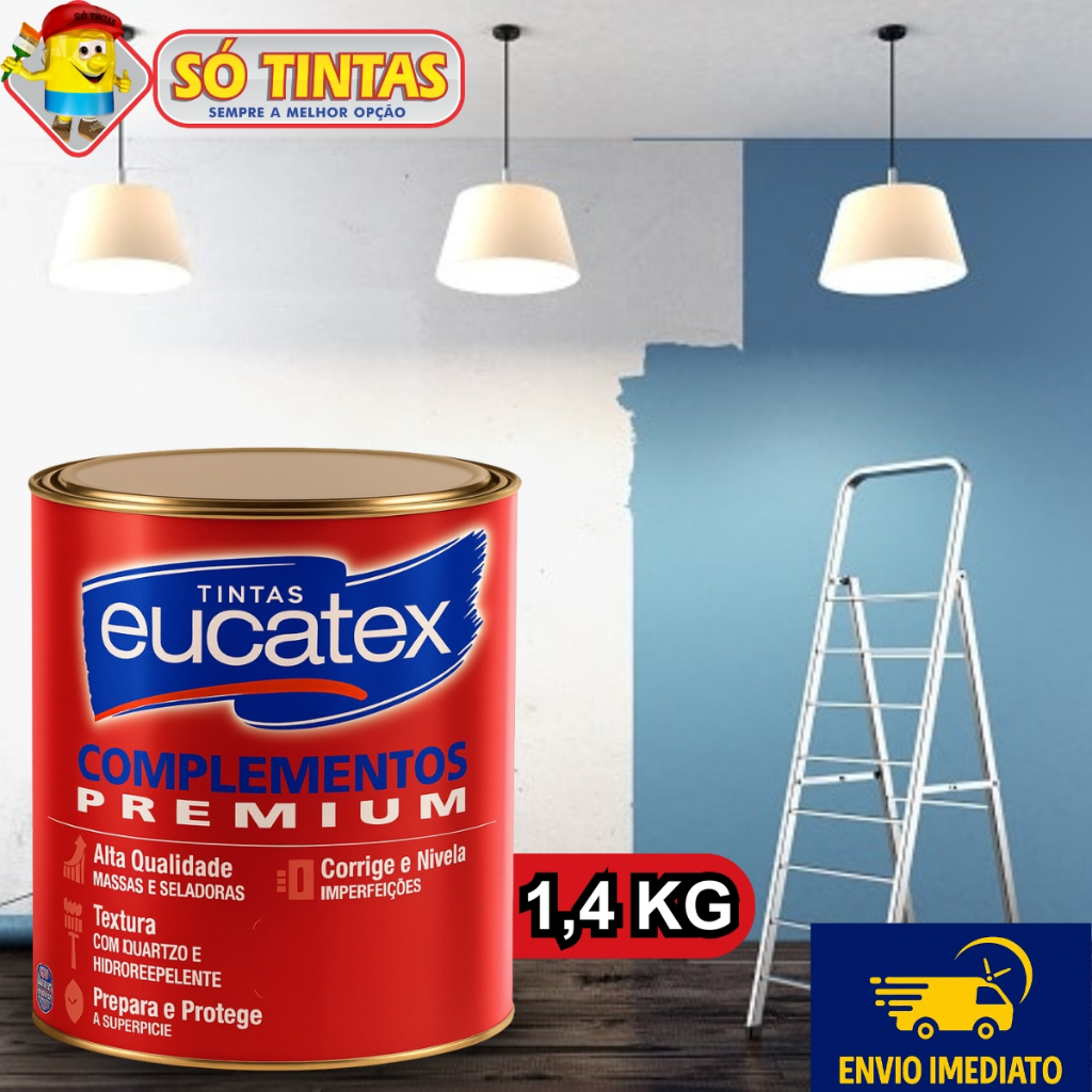 Massa Corrida PVA Eucatex 1,4kg (900ml) Interna, Acabamento Liso Fácil Aplicação e Alto Rendimento em Oferta na Shopee