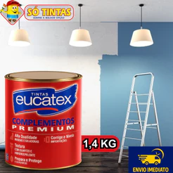 Massa Corrida PVA Eucatex 1,4kg (900ml) Interna, Acabamento Liso Fácil Aplicação e Alto Rendimento