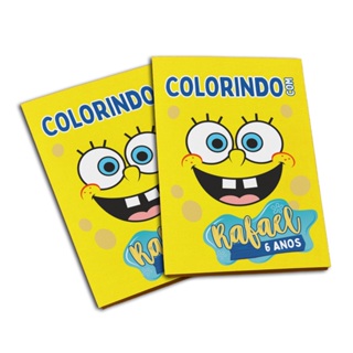Livro Colorir Bob Esponja Lembrancinha Aniversário A5 em Oferta na Shopee