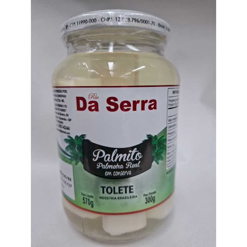 PALMITO PALMEIRA REAL EM CONSERVA- 300GRS- EXTREMAMENTE MÁCIO